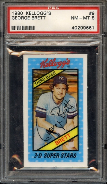 1980 KELLOGG'S 9 GEORGE BRETT PSA NM-MT 8