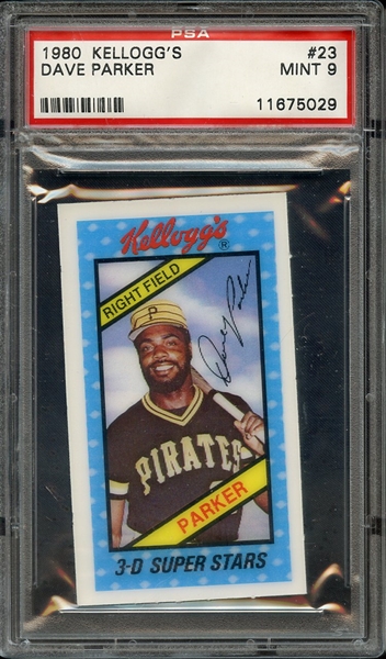 1980 KELLOGG'S 23 DAVE PARKER PSA MINT 9