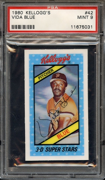 1980 KELLOGG'S 42 VIDA BLUE PSA MINT 9