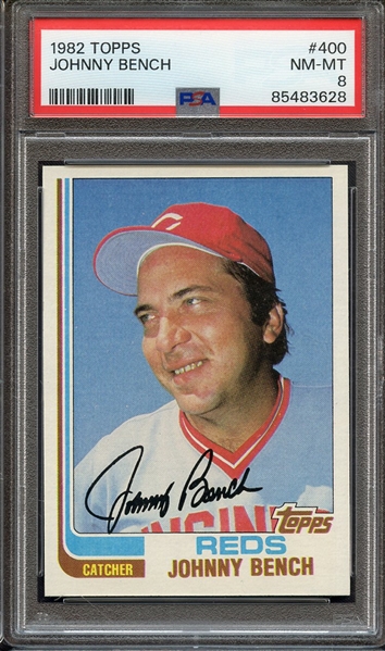 1982 TOPPS 400 JOHNNY BENCH PSA NM-MT 8