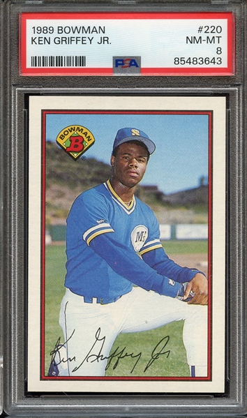 1989 BOWMAN 220 KEN GRIFFEY JR. PSA NM-MT 8