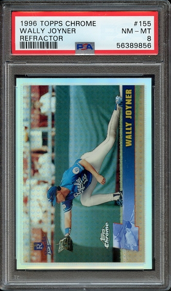 1996 TOPPS CHROME 155 WALLY JOYNER REFRACTOR PSA NM-MT 8