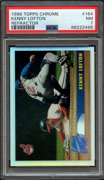 1996 TOPPS CHROME 164 KENNY LOFTON REFRACTOR PSA NM 7