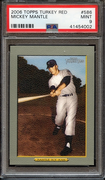 2006 TOPPS TURKEY RED 586 MICKEY MANTLE PSA MINT 9