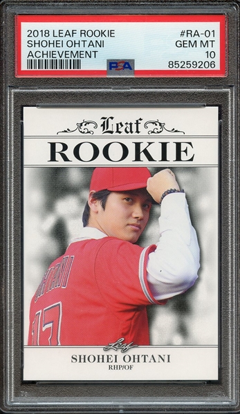 2018 LEAF ROOKIE OHTANI ACHIEVEMENT RA-01 SHOHEI OHTANI ACHIEVEMENT PSA GEM MT 10