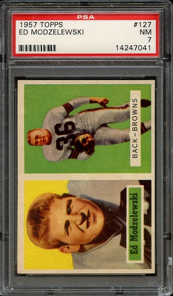 1957 TOPPS 127 ED MODZELEWSKI PSA NM 7