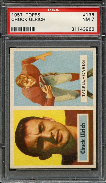 1957 TOPPS 136 CHUCK ULRICH PSA NM 7