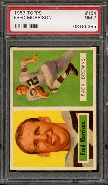 1957 TOPPS 154 FRED MORRISON PSA NM 7