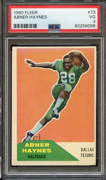 1960 FLEER 73 ABNER HAYNES PSA VG 3