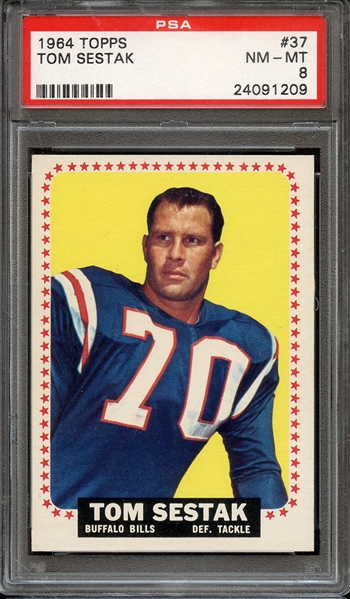 1964 TOPPS 37 TOM SESTAK PSA NM-MT 8