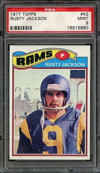 1977 TOPPS 42 RUSTY JACKSON PSA MINT 9