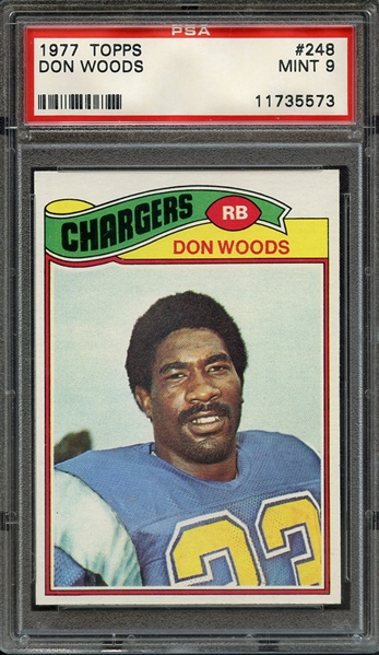 1977 TOPPS 248 DON WOODS PSA MINT 9