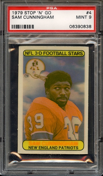 1979 STOP 'N' GO 4 SAM CUNNINGHAM PSA MINT 9