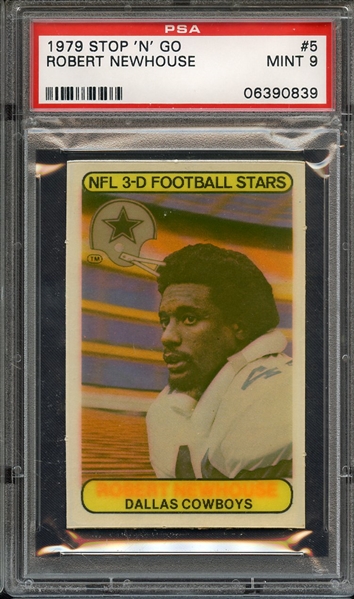 1979 STOP 'N' GO 5 ROBERT NEWHOUSE PSA MINT 9