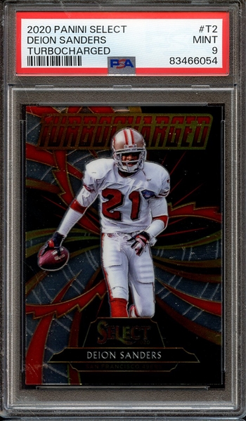 2020 PANINI SELECT TURBOCHARGED T2 DEION SANDERS TURBOCHARGED PSA MINT 9