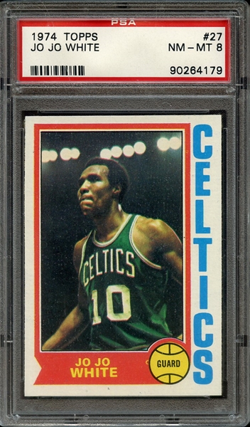 1974 TOPPS 27 JO JO WHITE PSA NM-MT 8