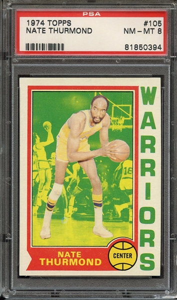 1974 TOPPS 105 NATE THURMOND PSA NM-MT 8