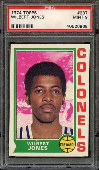 1974 TOPPS 237 WILBERT JONES PSA MINT 9