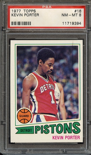 1977 TOPPS 16 KEVIN PORTER PSA NM-MT 8