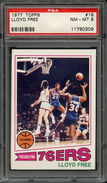 1977 TOPPS 18 LLOYD FREE PSA NM-MT 8