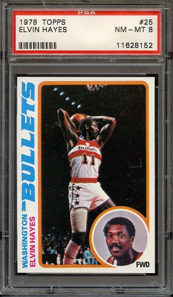 1978 TOPPS 25 ELVIN HAYES PSA NM-MT 8