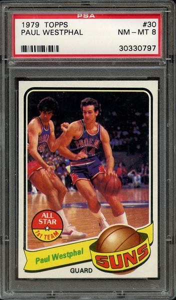 1979 TOPPS 30 PAUL WESTPHAL PSA NM-MT 8