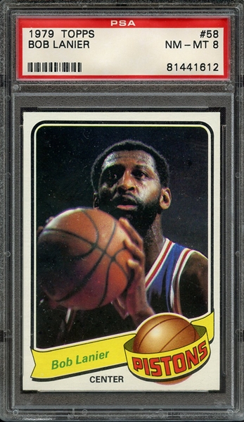 1979 TOPPS 58 BOB LANIER PSA NM-MT 8