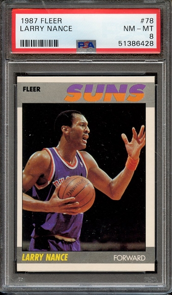 1987 FLEER 78 LARRY NANCE PSA NM-MT 8