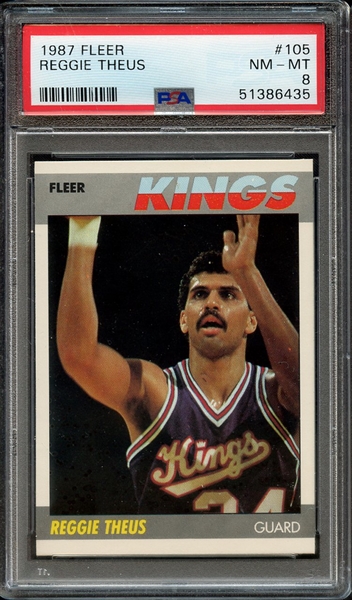 1987 FLEER 105 REGGIE THEUS PSA NM-MT 8