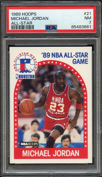 1989 HOOPS 21 MICHAEL JORDAN ALL-STAR PSA NM 7