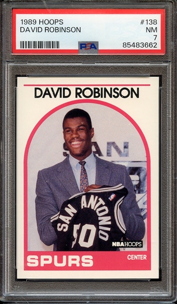 1989 HOOPS 138 DAVID ROBINSON PSA NM 7