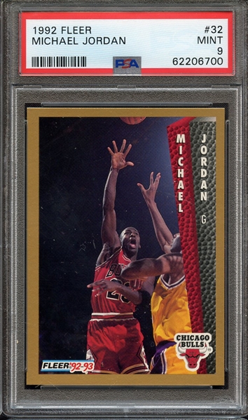 1992 FLEER 32 MICHAEL JORDAN PSA MINT 9