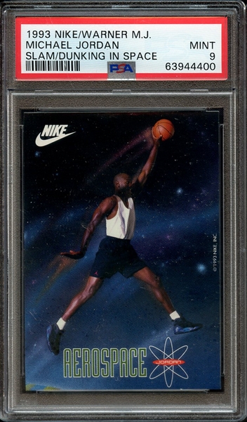 1993 NIKE/WARNER MICHAEL JORDAN MICHAEL JORDAN SLAM/DUNKING IN SPACE PSA MINT 9