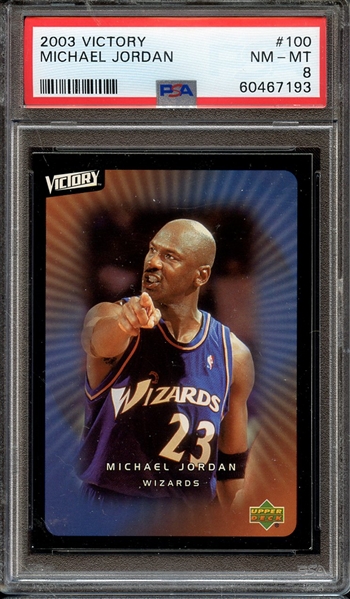 2003 UPPER DECK VICTORY 100 MICHAEL JORDAN PSA NM-MT 8