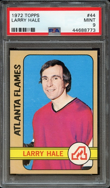 1972 TOPPS 44 LARRY HALE PSA MINT 9