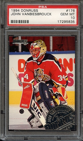 1994 DONRUSS 176 JOHN VANBIESBROUCK PSA GEM MT 10