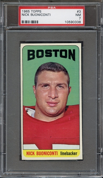 1965 TOPPS 3 NICK BUONICONTI PSA NM 7