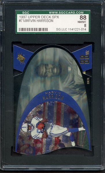 1997 UPPER DECK SPX 7 MARVIN HARRISON SGC NM/MT 88 / 8