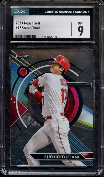 2023 TOPPS FINEST 17 SHOHEI OHTANI CGC MINT 9