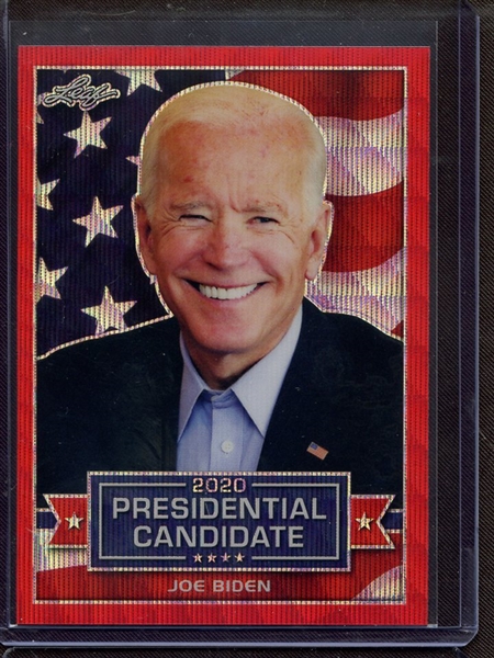 2019 LEAF 2020 PRESIDENTIAL CANDIDATE PRISMATIC RED WAVE JOE BIDEN 2/2