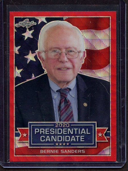 2019 LEAF 2020 PRESIDENTIAL CANDIDATE PRISMATIC RED WAVE BERNIE SANDERS 2/2