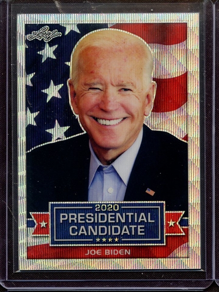 2019 LEAF 2020 PRESIDENTIAL CANDIDATE PRISMATIC SILVER WAVE JOE BIDEN