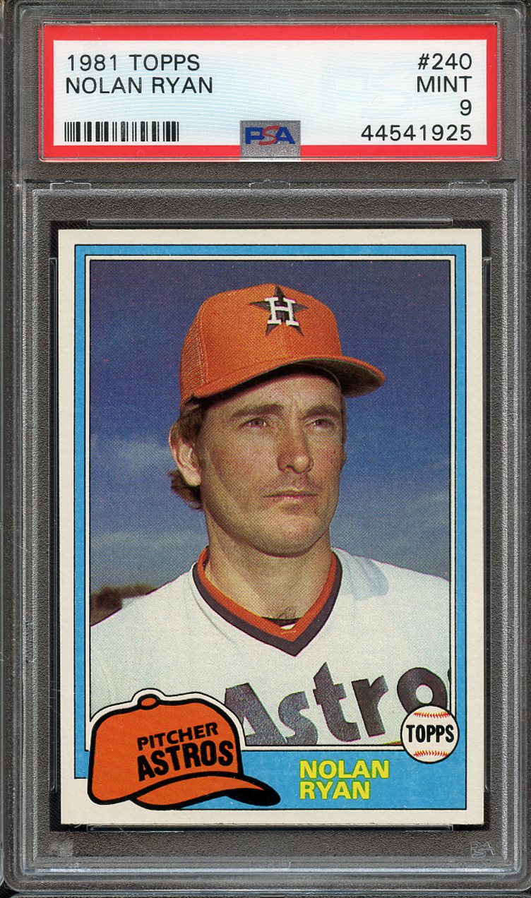 Lot Detail - 1981 TOPPS 240 NOLAN RYAN PSA MINT 9