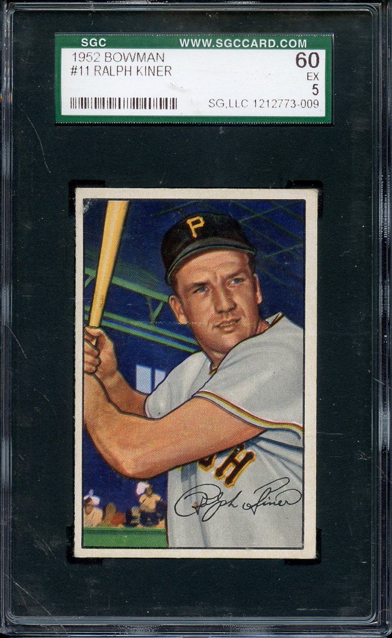 Lot Detail - 1952 BOWMAN 11 RALPH KINER SGC EX 60 / 5