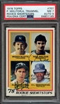 1978 TOPPS 707 DUAL SIGNED PAUL MOLITOR ALAN TRAMMELL PSA NM 7 PSA/DNA AUTO 9