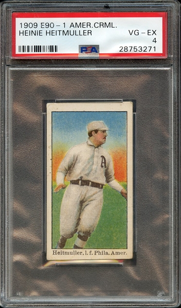 1909 E90-1 AMERICAN CARAMEL HEINIE HEITMULLER PSA VG-EX 4