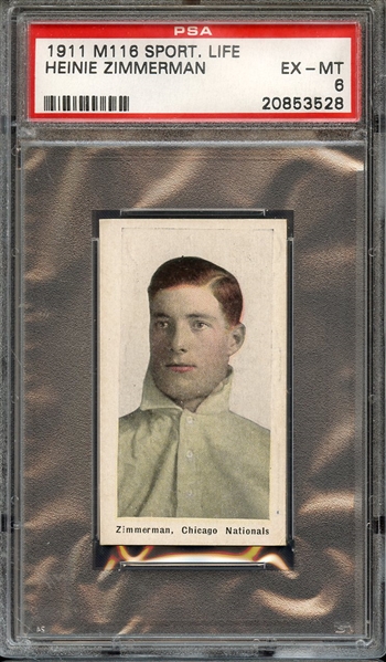 1911 M116 SPORTING LIFE HEINIE ZIMMERMAN PSA EX-MT 6