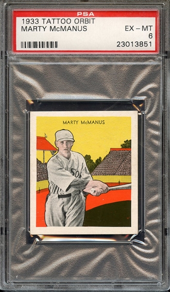 1933 R305 TATTOO ORBIT MARTY McMANUS PSA EX-MT 6