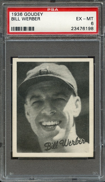 1936 GOUDEY BILL WERBER PSA EX-MT 6