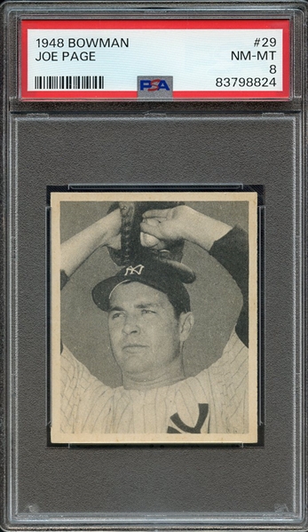 1948 BOWMAN 29 JOE PAGE PSA NM-MT 8